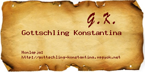 Gottschling Konstantina névjegykártya